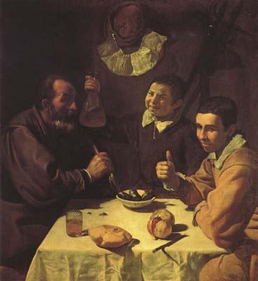 Diego Velazquez Trois Hommes a table (df02)